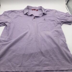 IZOD Polo Shirt Mens Lavender Size Extra‎ Large Front Logo Golf Short Sleeve